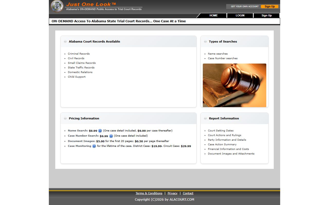 Madison County arrest records and court charge search through Alacourt ACCESS